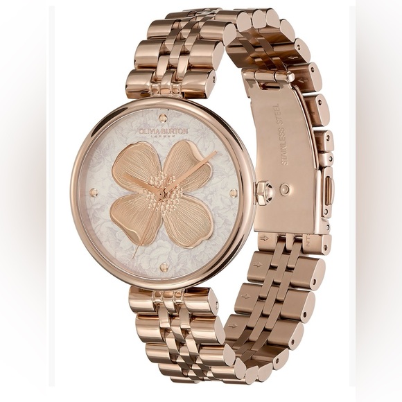 Olivia Burton Dogwood Carnation Rose Gold Watch - Picture 2 of 4